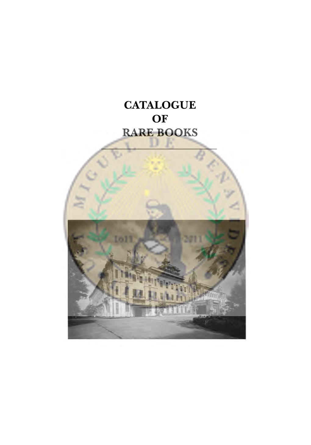 Catalogue of Rare Books