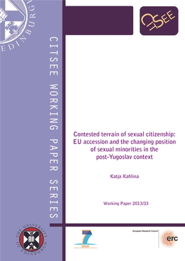 EU Accession and the Change Position of Sexual Minorities in the Post