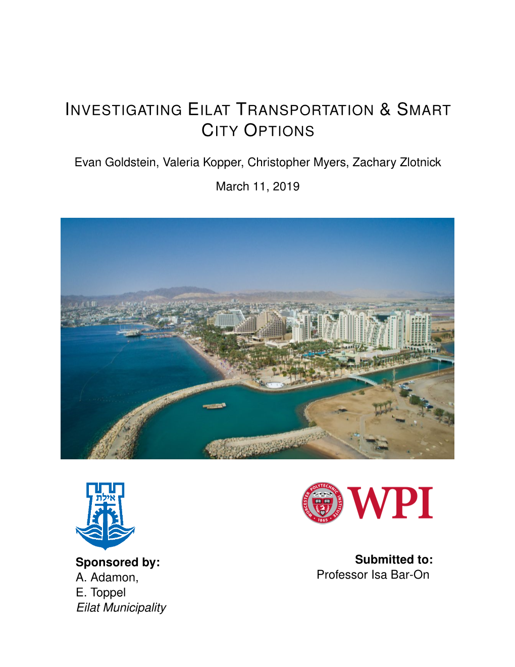 Investigating Eilat Transportation & Smart City Options