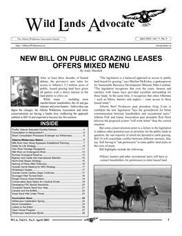 Wild Lands Advocate