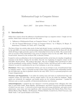 Mathematical Logic in Computer Science