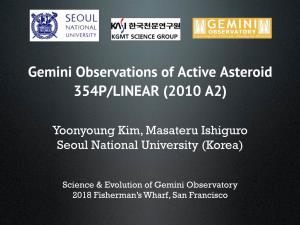 Gemini Observations of Active Asteroid 354P/LINEAR (2010 A2)