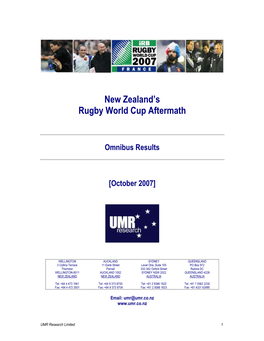 New Zealand's Rugby World Cup Aftermath