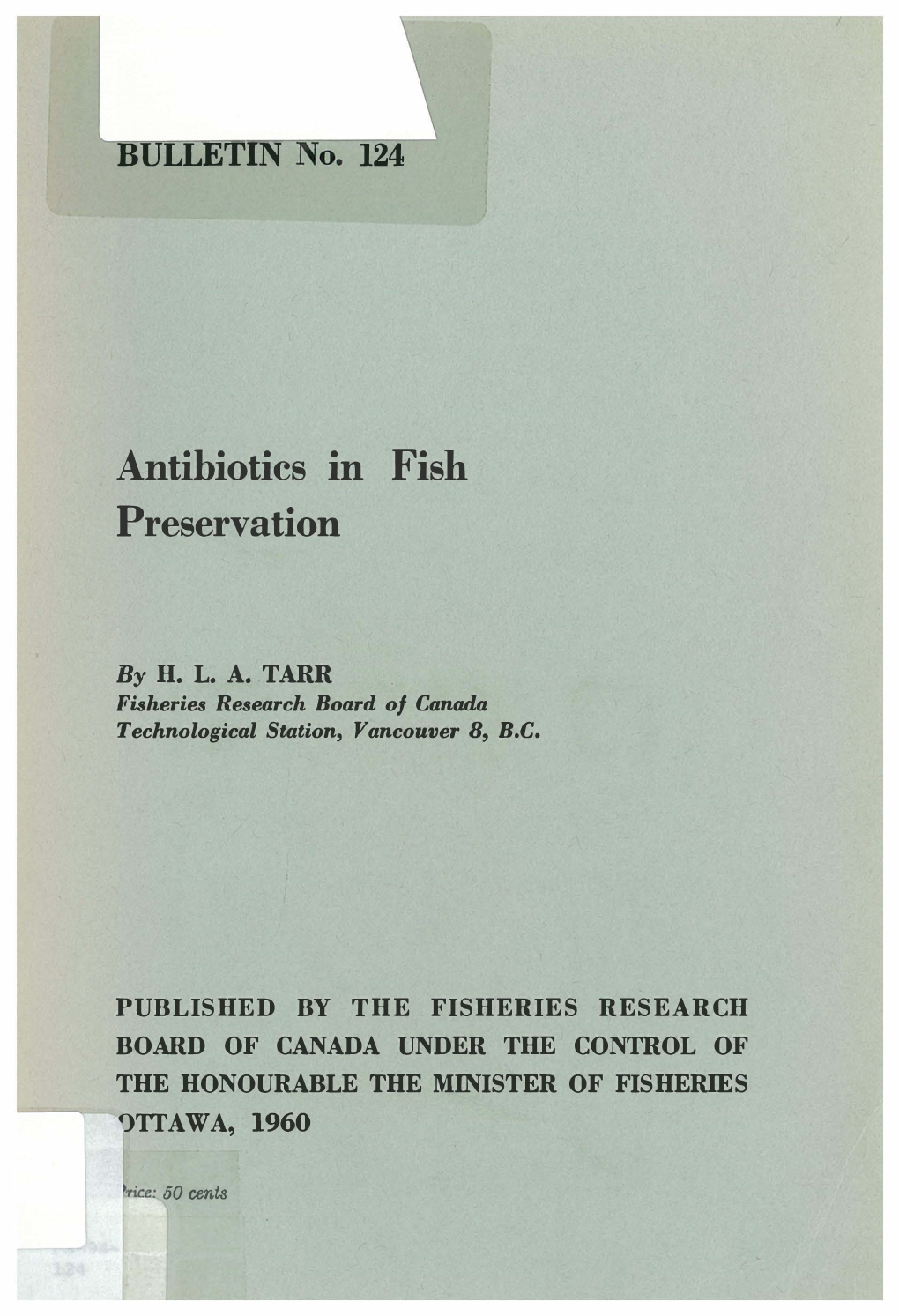 Antibiotics in Fish Preservation