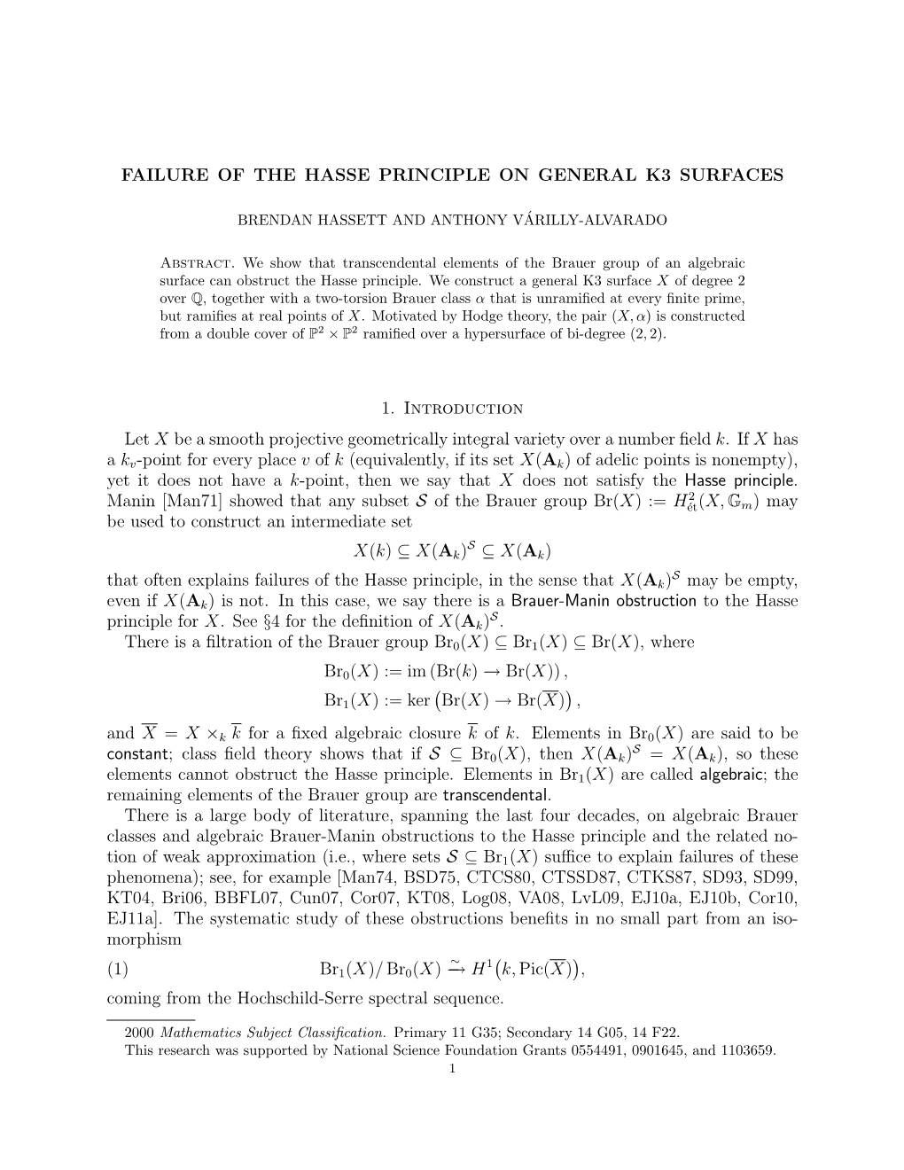 Failure of the Hasse Principle on General K3 Surfaces