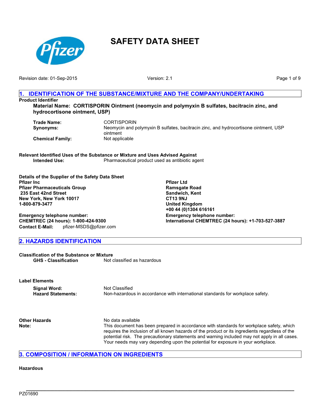 Safety Data Sheet