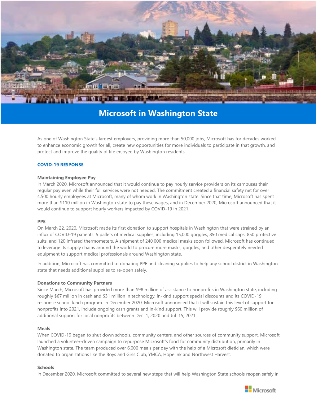 Microsoft in Washington State