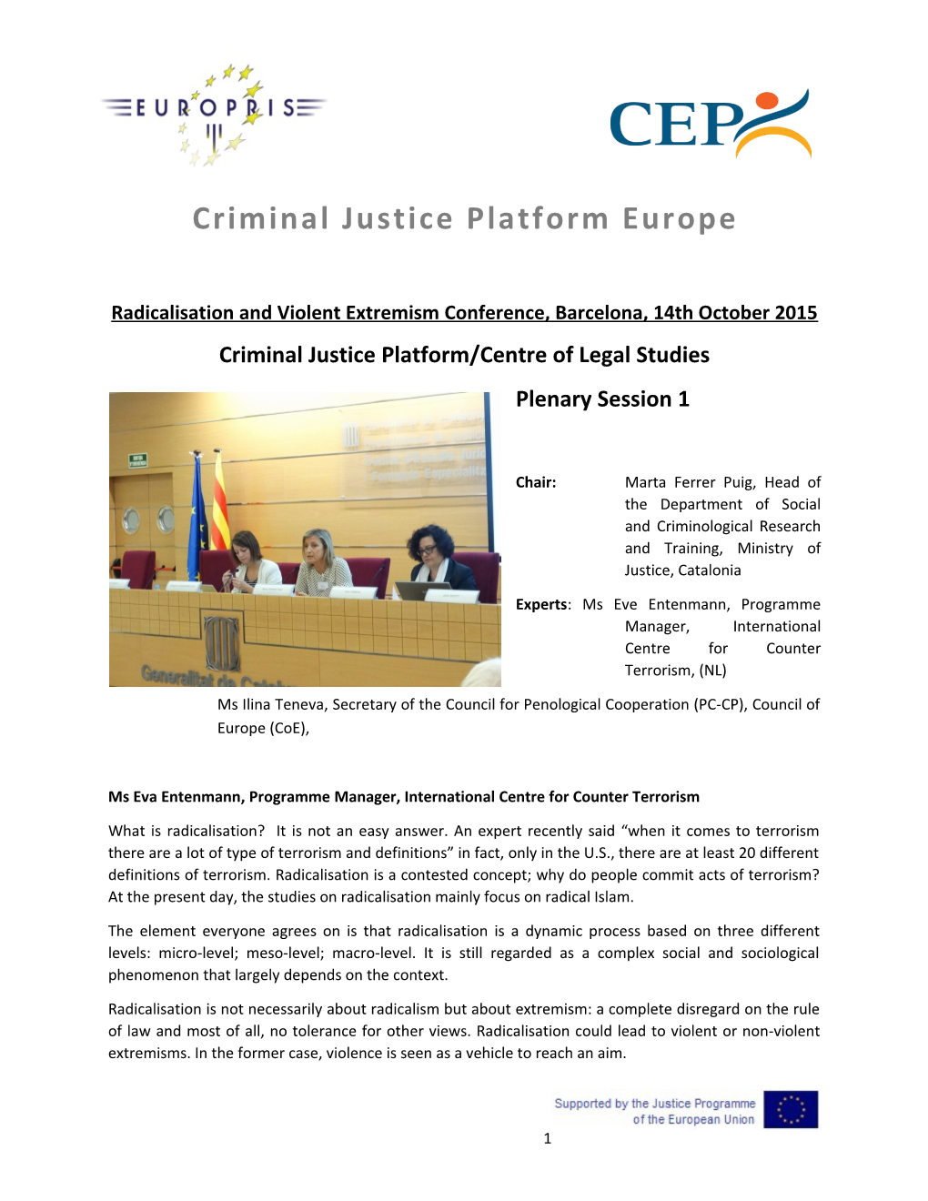 Criminal Justice Platform Europe