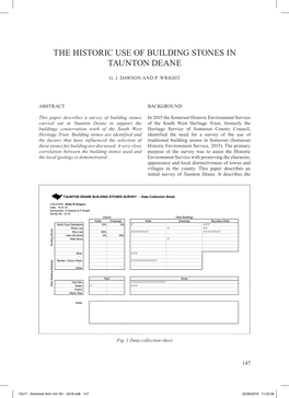 Dawson, G J, and Wright, P, the Historic Use of Building Stones In