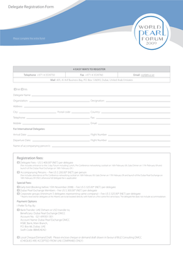 Delegate Registration Form