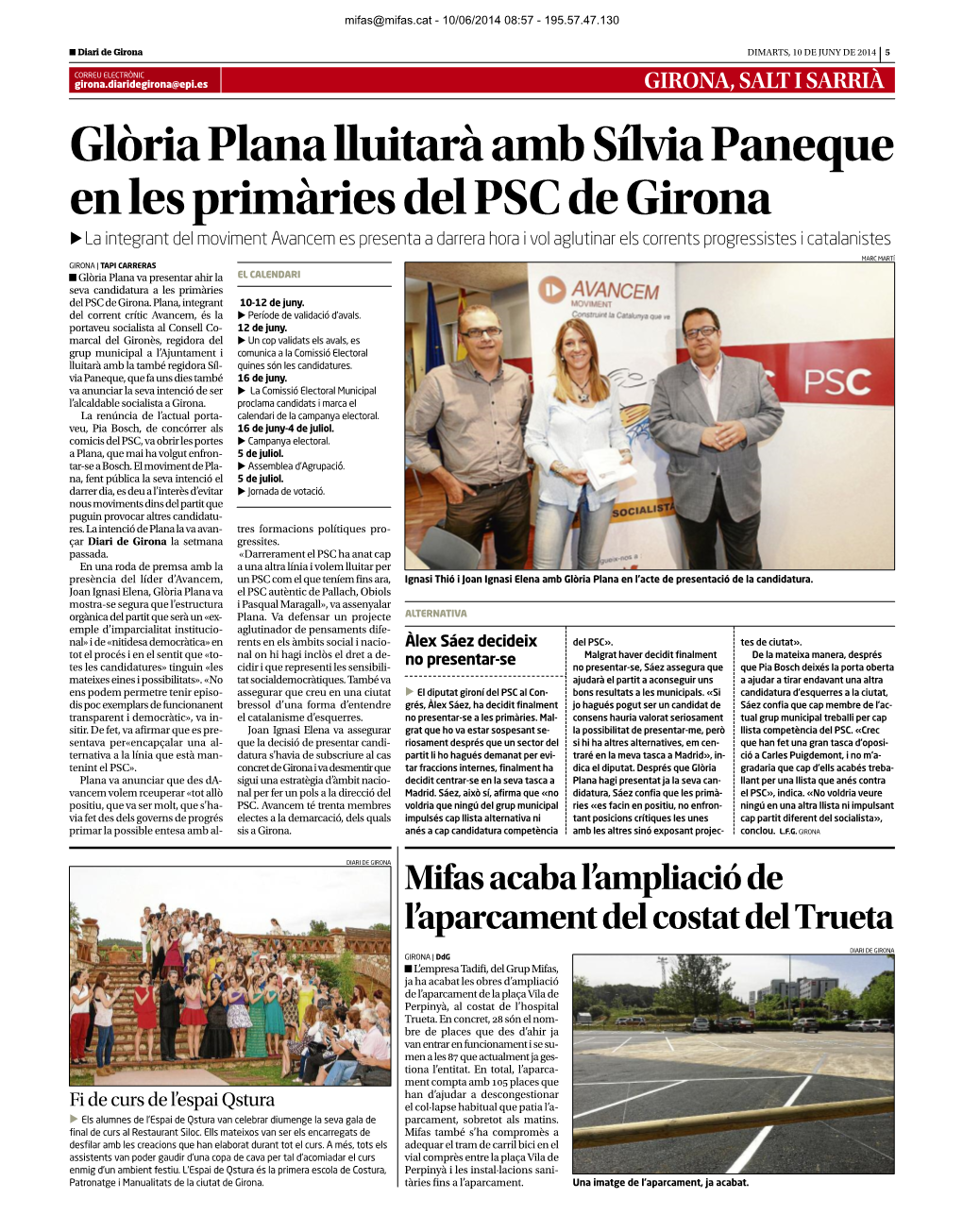 Diari De Girona 10/06/2014