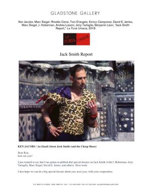 Jack Smith Report,” La Furia Umana, 2016