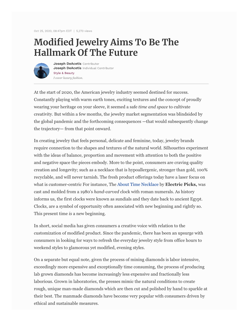 Modified Jewelry Aims to Be the Hallmark of the Future