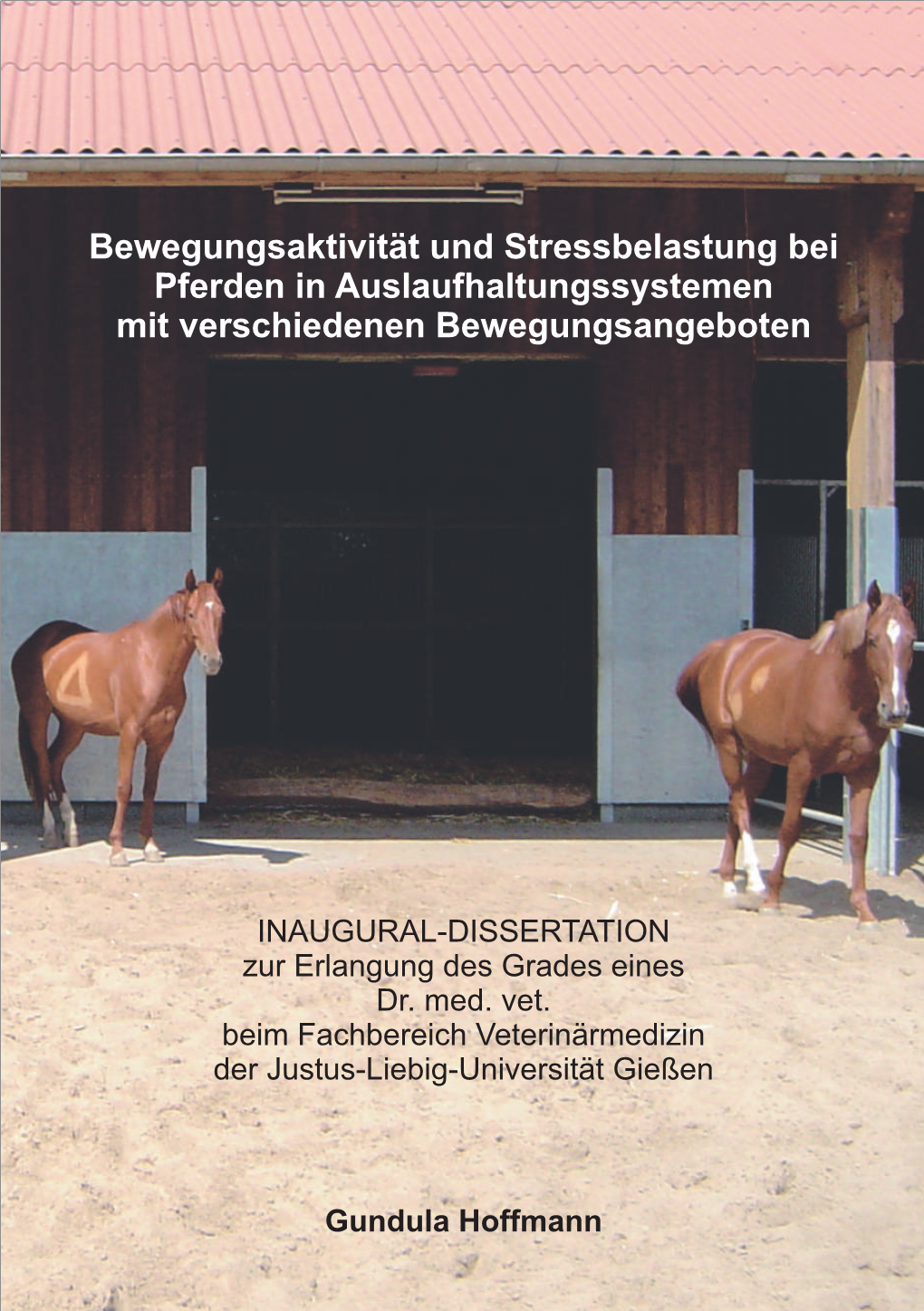 Bewegungsaktivität Und Stressbelastung Bei Pferden in Auslaufhaltungssystemen Mit Verschiedenen Bewegungsangeboten