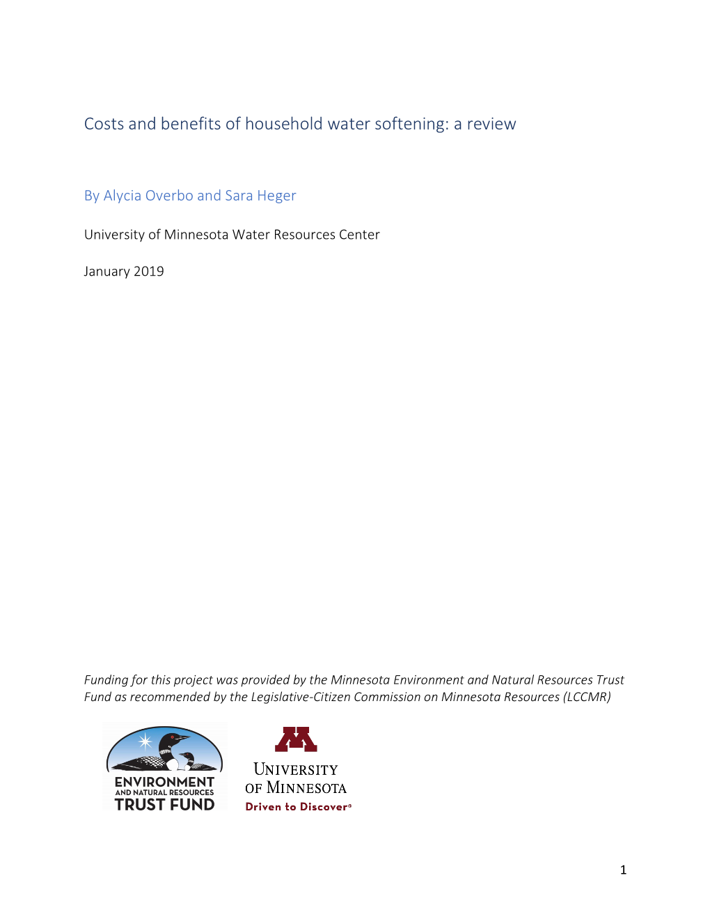 Costs and Benefits of Household Water Softening: a Review