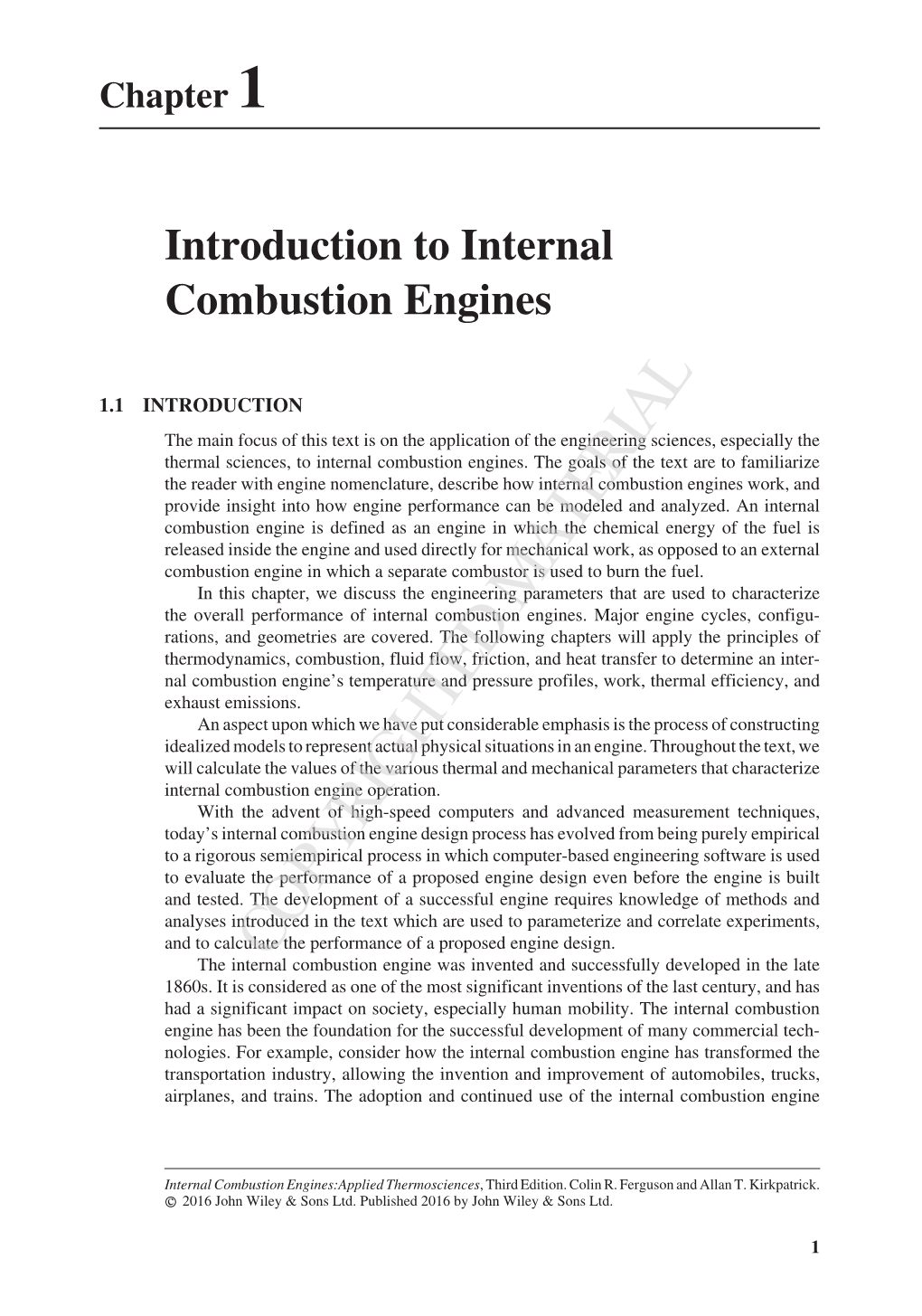 Introduction to Internal Combustion Engines