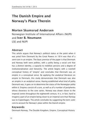 The Danish Empire and Norway's Place Therein