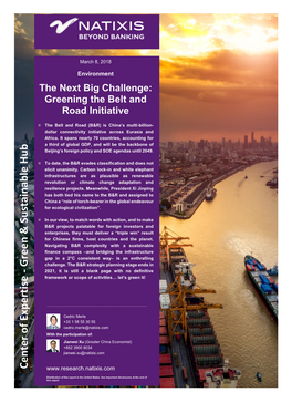 Greening the Belt and Road Initiative