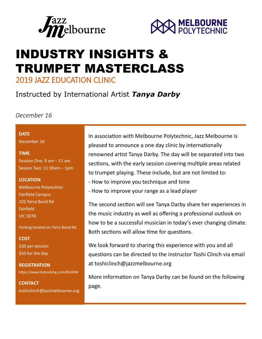Industry Insights & Trumpet Masterclass