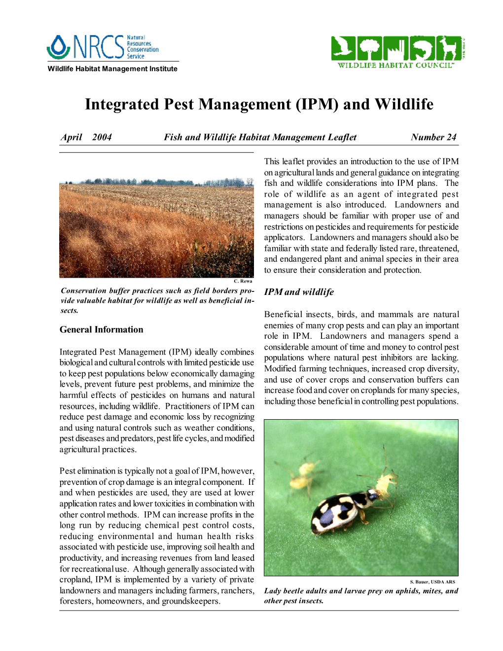 Integrated Pest Management (IPM) and Wildlife