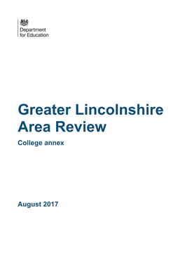 Greater Lincolnshire Area Review: College Annex