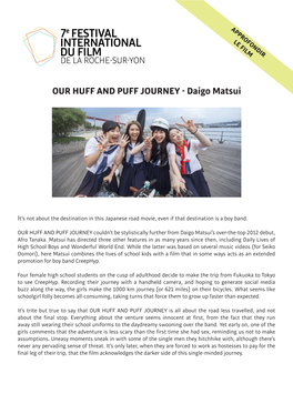 OUR HUFF and PUFF JOURNEY - Daigo Matsui