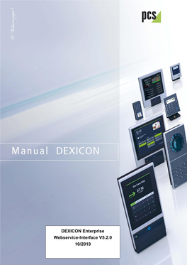DEXICON Enterprise Webservice-Interface V5.2.0 10/2019