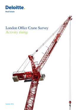 London Office Crane Survey Activity Rising