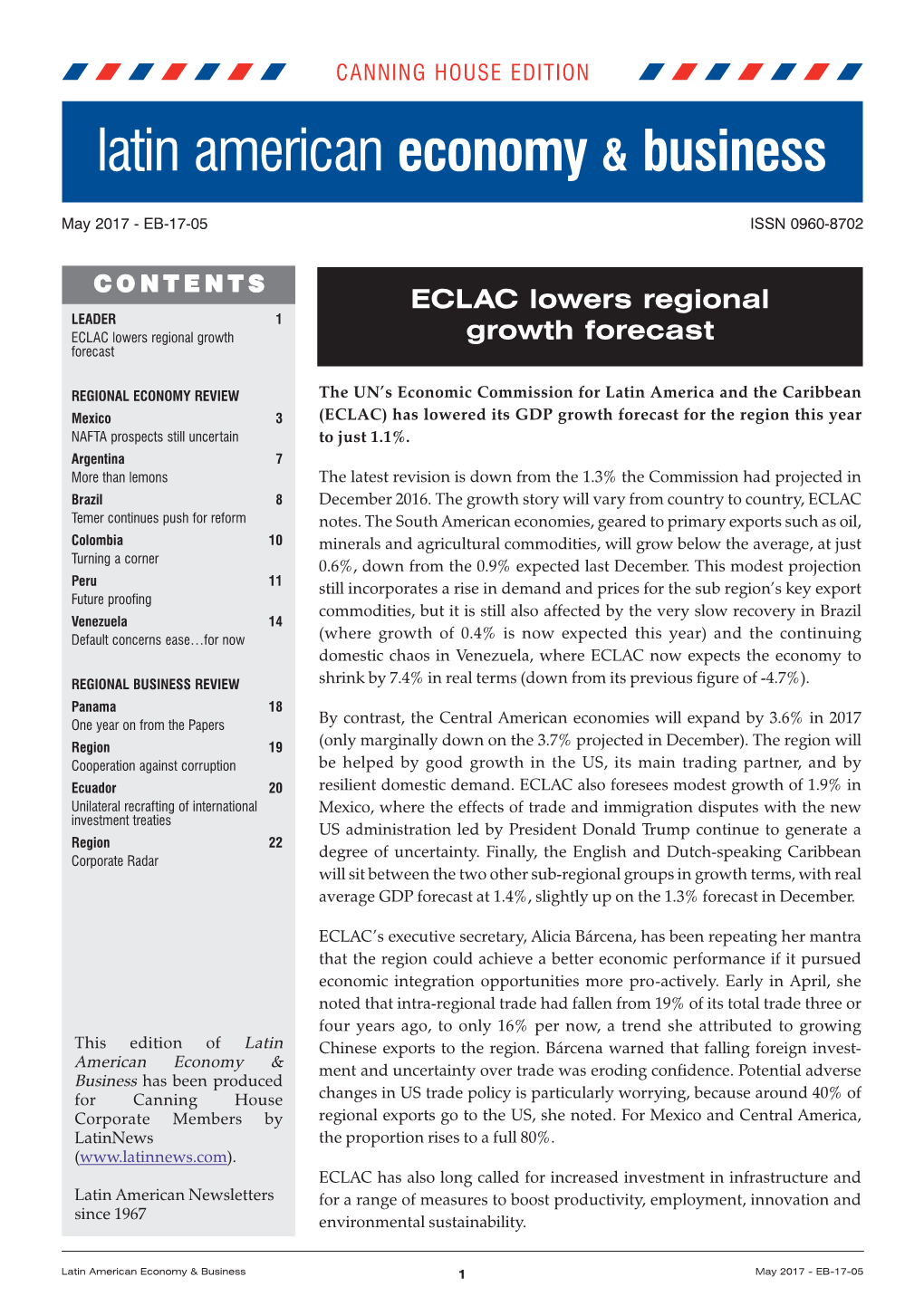 Latin American Economy & Business