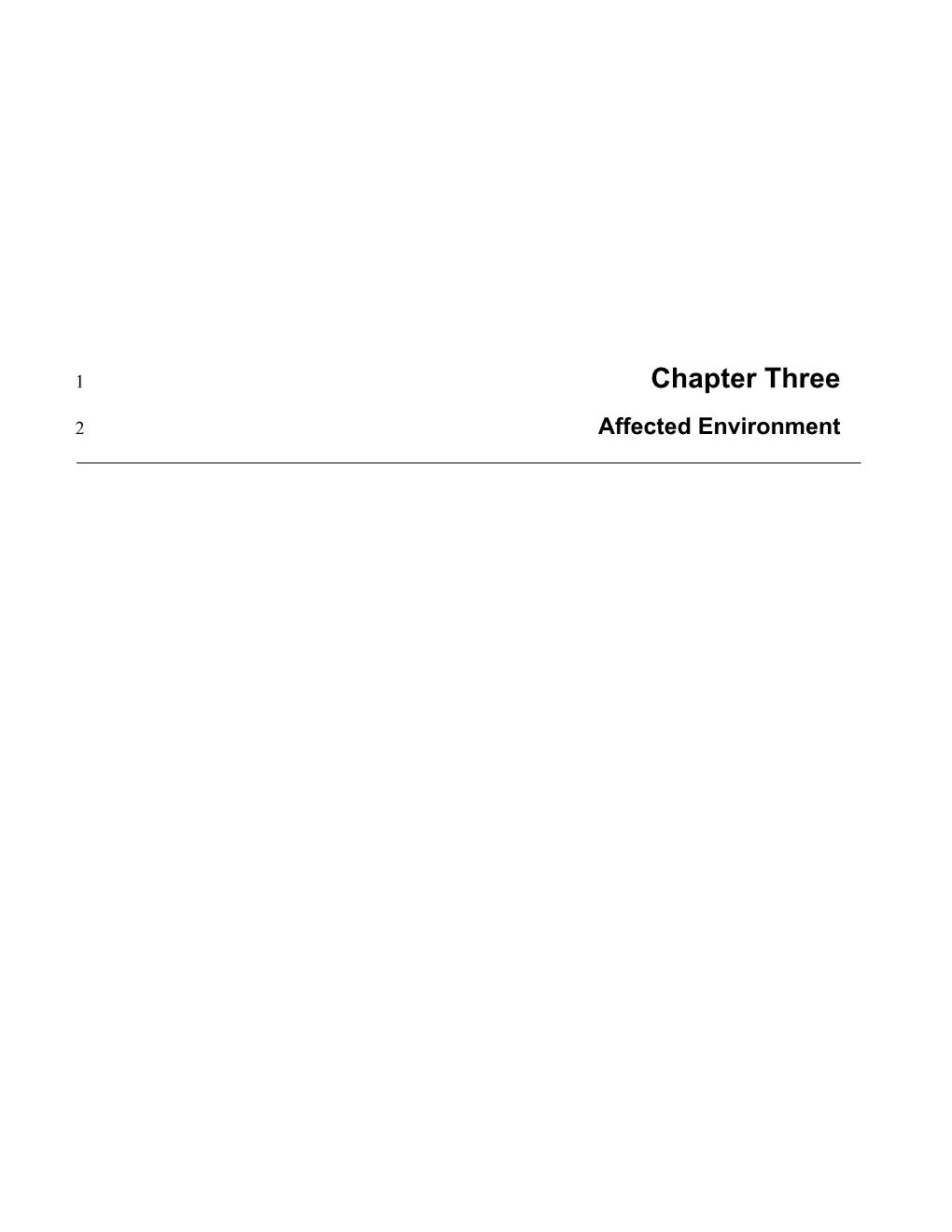 Chapter 3 Affected Environment