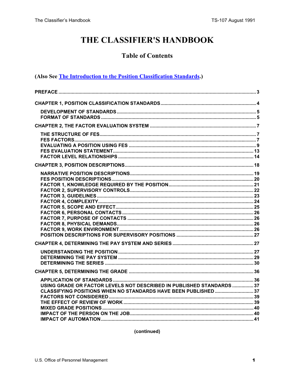 The Classifier's Handbook