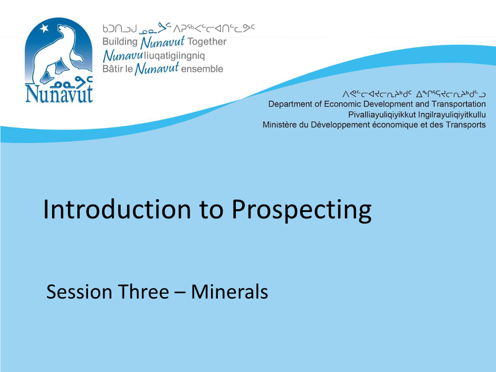 Introduction to Prospecting