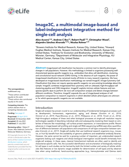 Image3c, a Multimodal Image-Based and Label-Independent Integrative