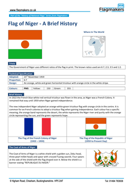 Flag of Niger - a Brief History