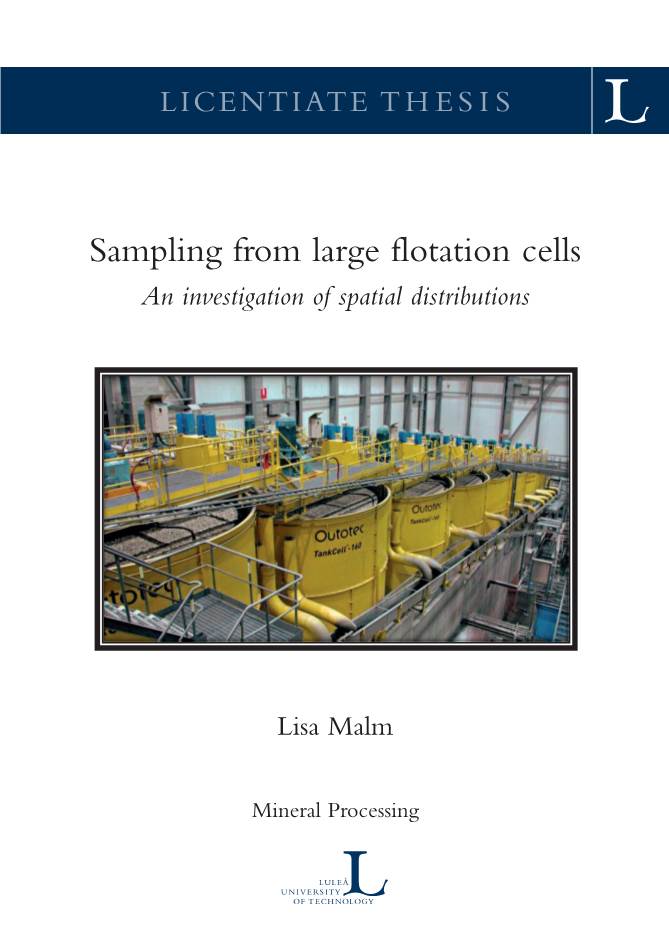 Sampling from Large Flotation Cells - Department of Civil, Environmental and Natural Resources Engineering an Investigation of Spatial Distributions