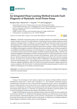 An Integrated Deep Learning Method Towards Fault Diagnosis of Hydraulic Axial Piston Pump