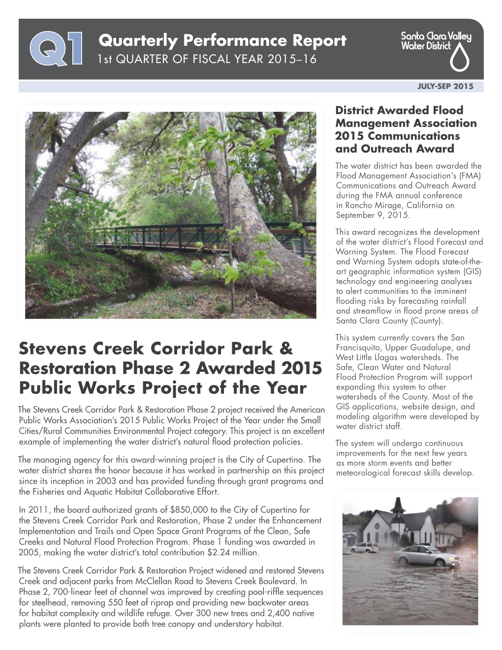 Stevens Creek Corridor Park & Restoration Phase 2 Awarded 2015