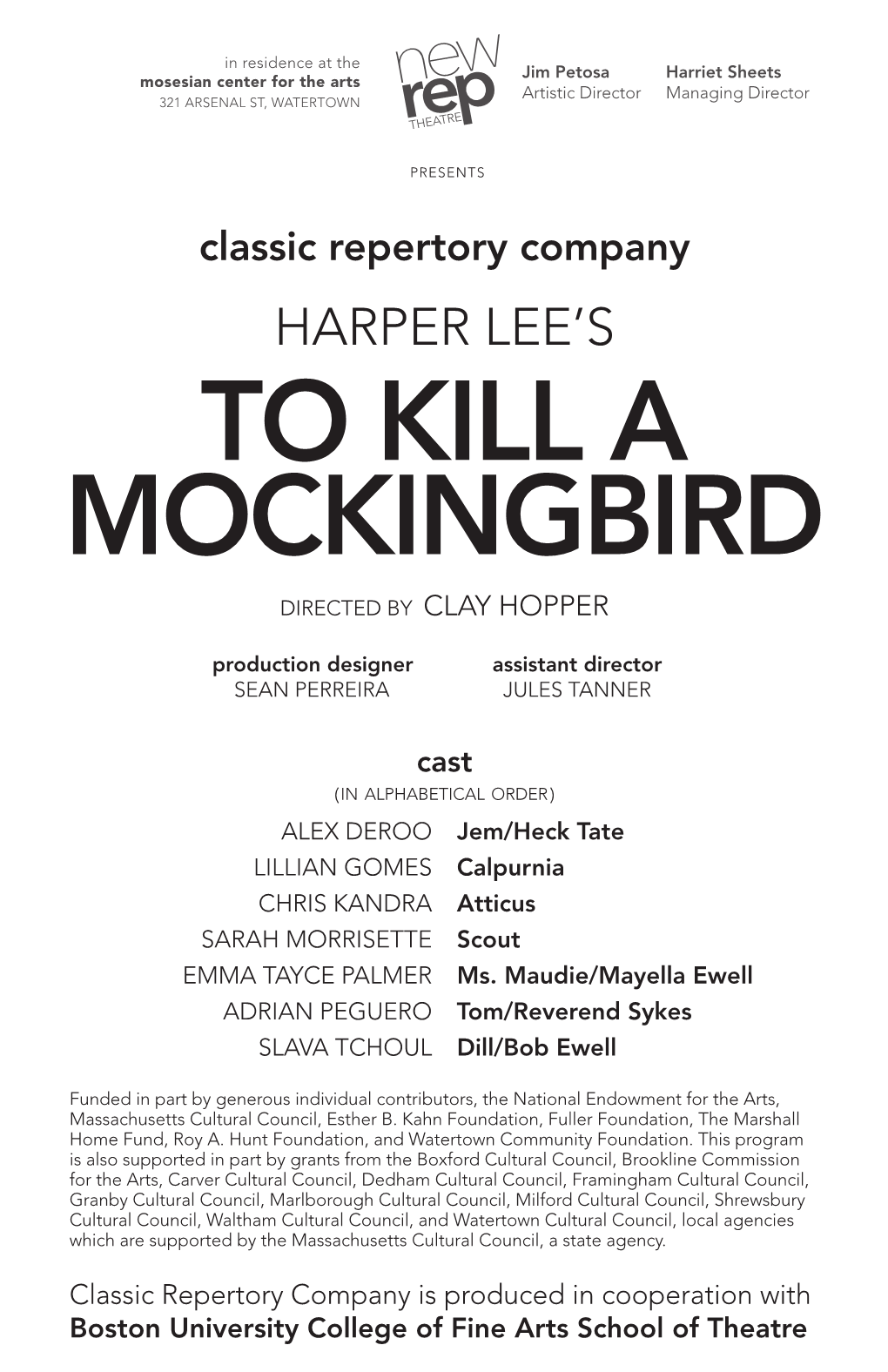 TO KILL a MOCKINGBIRD Directed by CLAY HOPPER