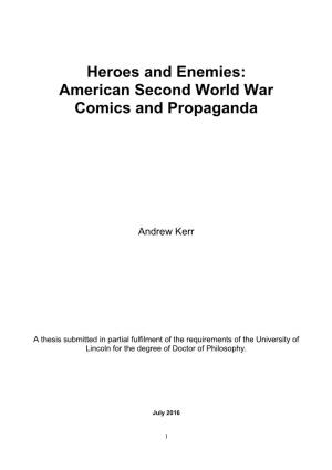 American Second World War Comics and Propaganda