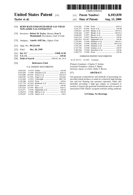 United States Patent (19) 11 Patent Number: 6,103,030 Taylor Et Al