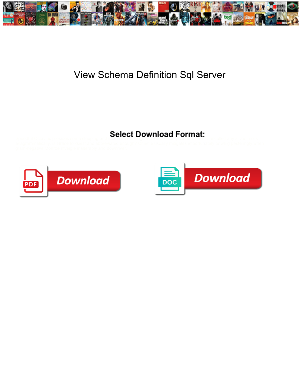 View Schema Definition Sql Server