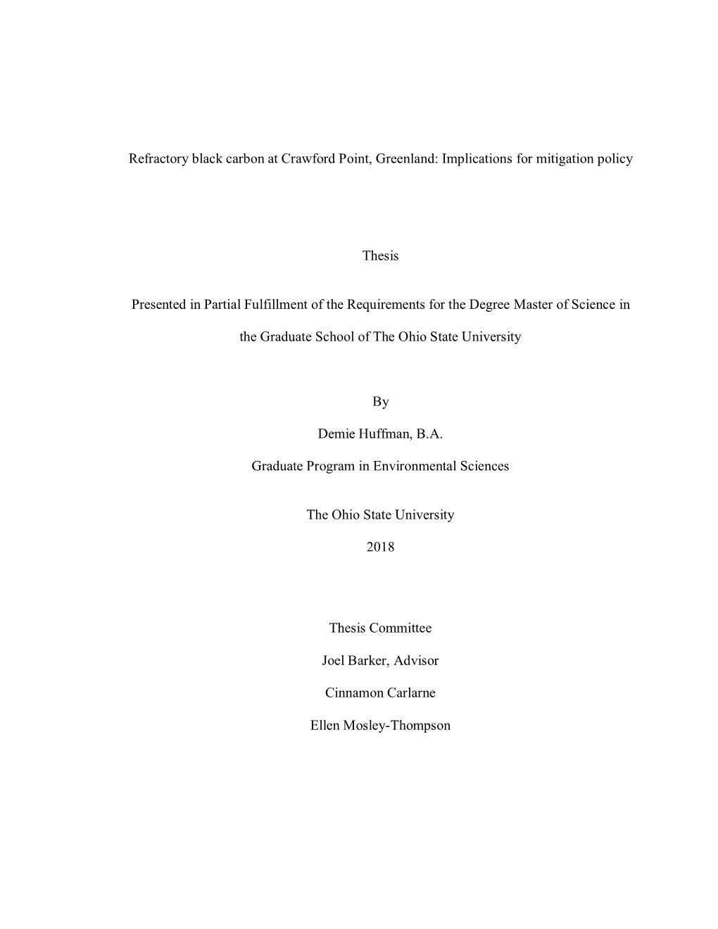 1 Refractory Black Carbon at Crawford Point, Greenland: Implications ...