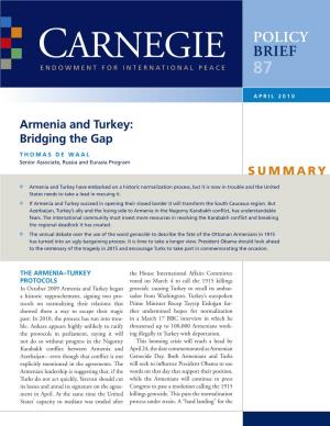 Armenia and Turkey: Bridging the Gap
