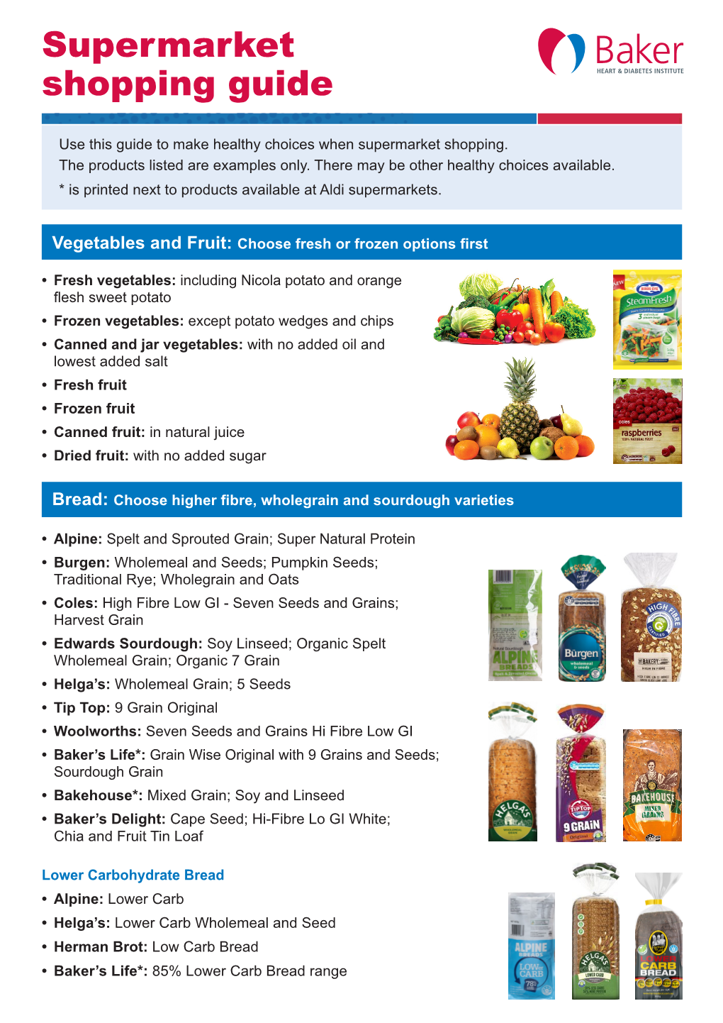 Supermarket Shopping Guide | Baker Heart and Diabetes Institute