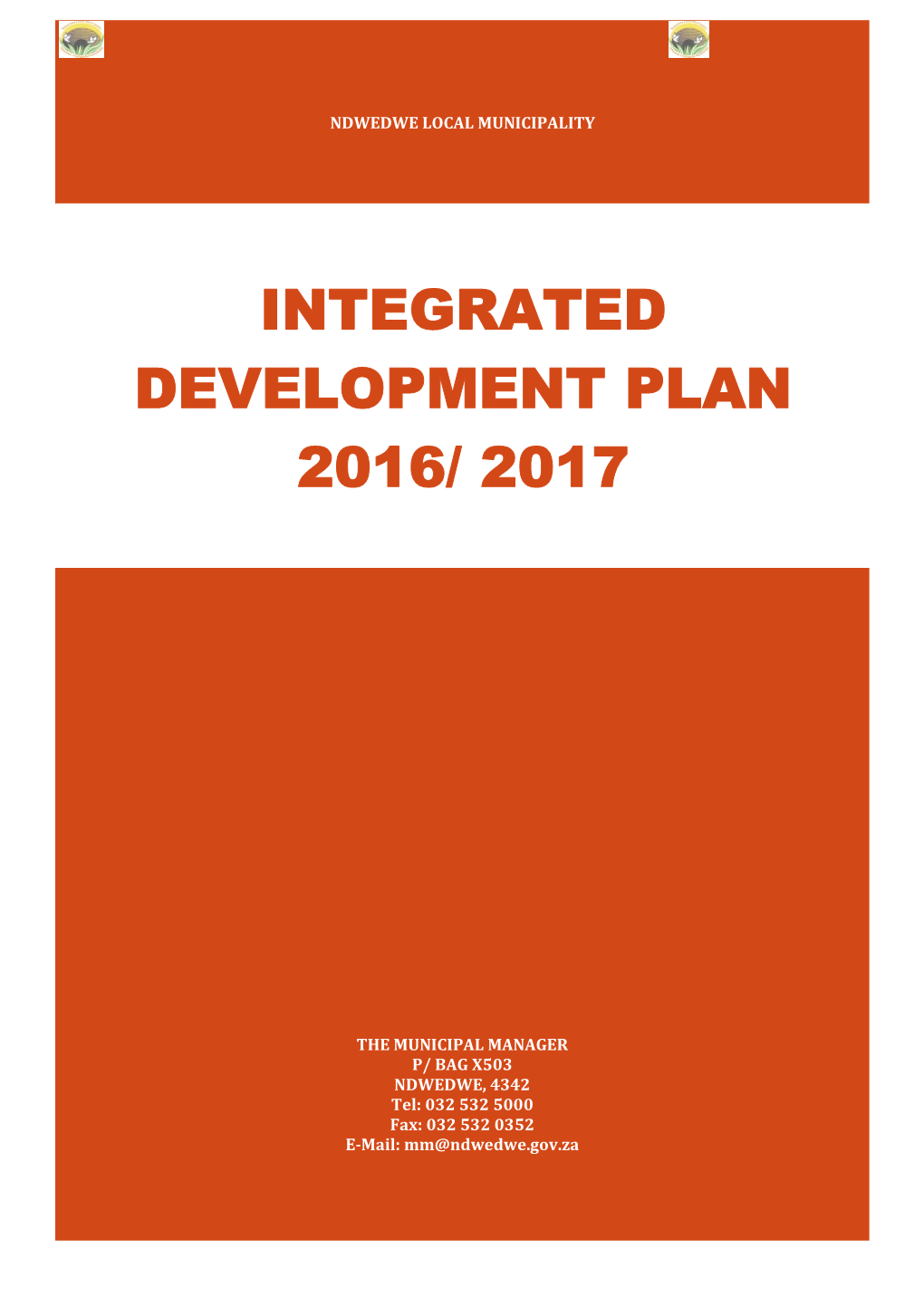 Integrated Development Plan 2016/ 2017