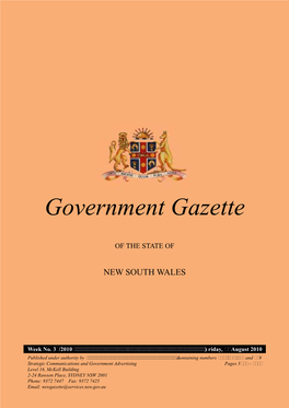 Government Gazette of 27 August 2010