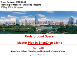 GU XIN Underground Space Master Plan in Shenzhen China