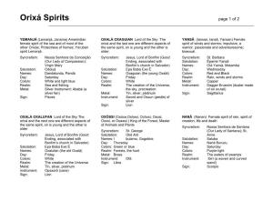 Orixá Spirits Page 1 of 2