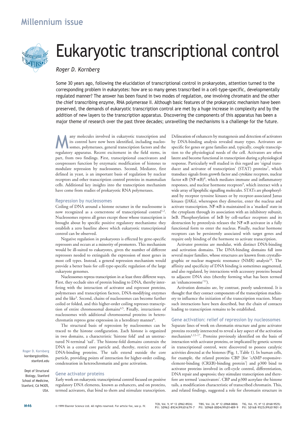 Eukaryotic Transcriptional Control