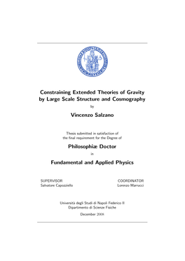 Constraining Extended Theories of Gravity by Large Scale Structure and Cosmography by Vincenzo Salzano